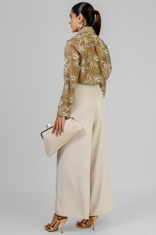 BLUSA FLORAL ORO VINTAGE