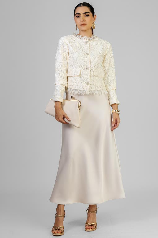 FALDA PERLA SATINADA