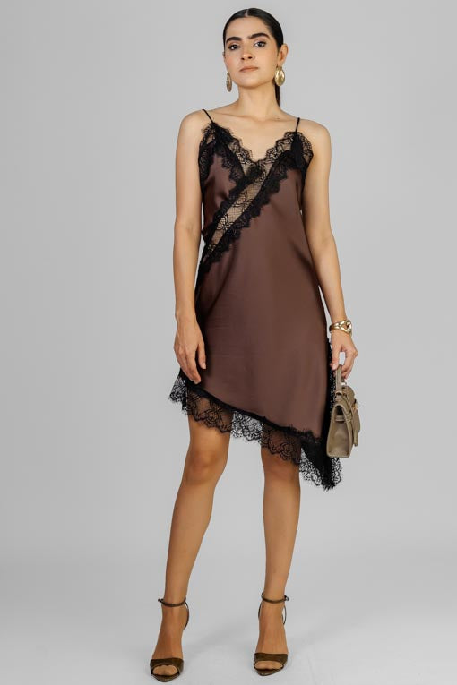 VESTIDO SATIN LENCERO