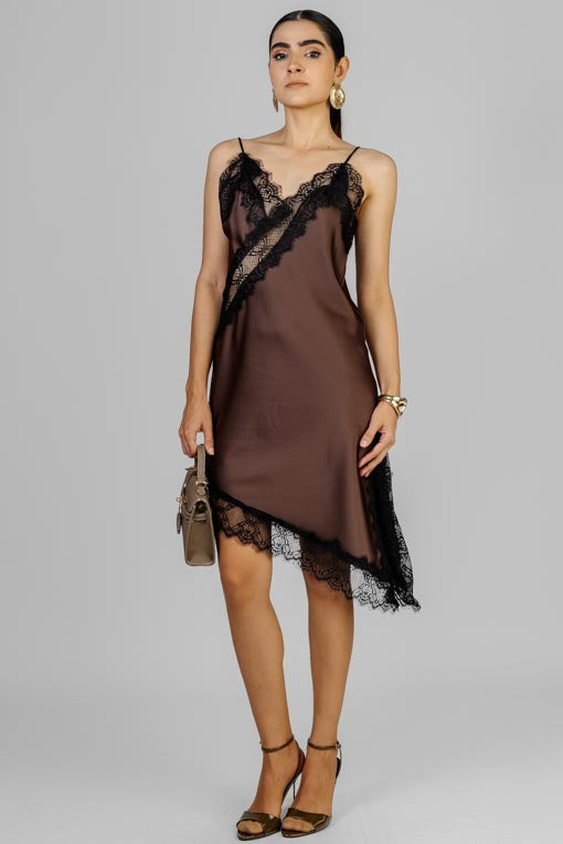 VESTIDO SATIN LENCERO