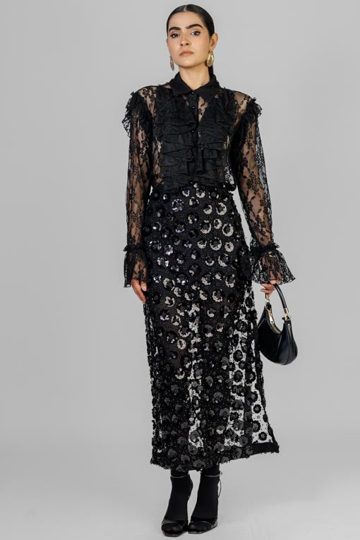 BLUSA ESCAROLAS ENCAJE