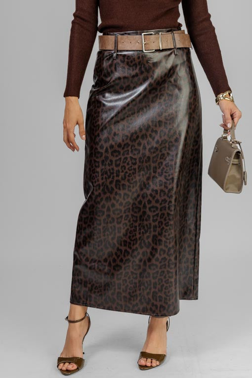 FALDA PRINT VINIPIEL