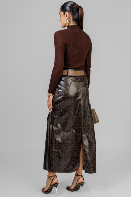 FALDA PRINT VINIPIEL