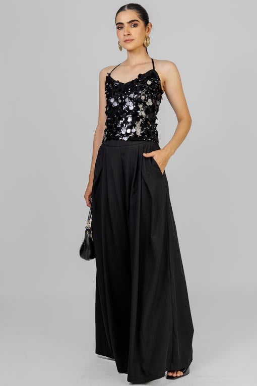 TOP LENTEJUELA NEGRO