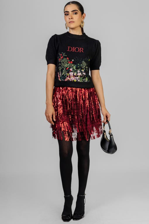 FALDA FLECOS LENTEJUELA