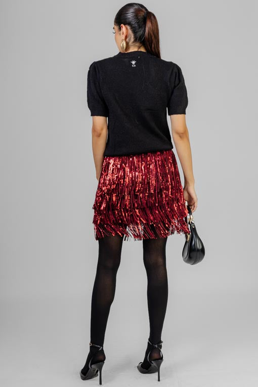 FALDA FLECOS LENTEJUELA