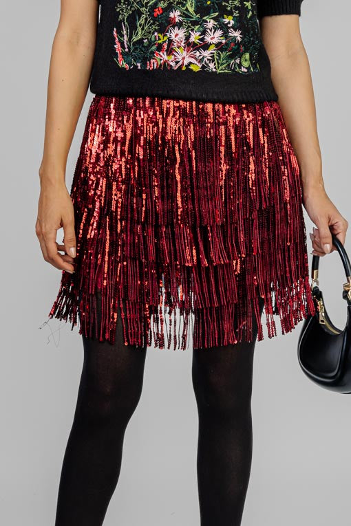 FALDA FLECOS LENTEJUELA