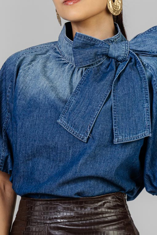 BLUSA DENIM BOW