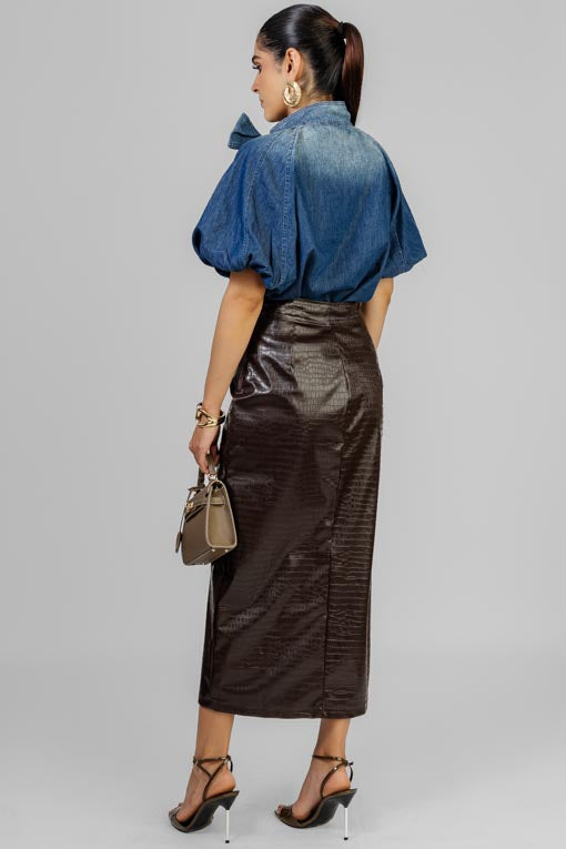 BLUSA DENIM BOW