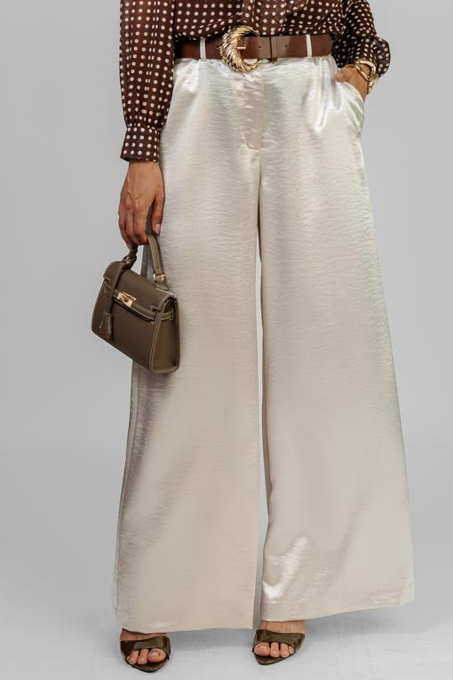 PANTALON SATINADO CINTURON