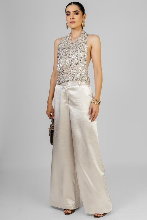 BLUSA HALTER LENTEJUELA