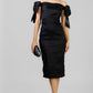 VESTIDO MOÑOS HOMBRO