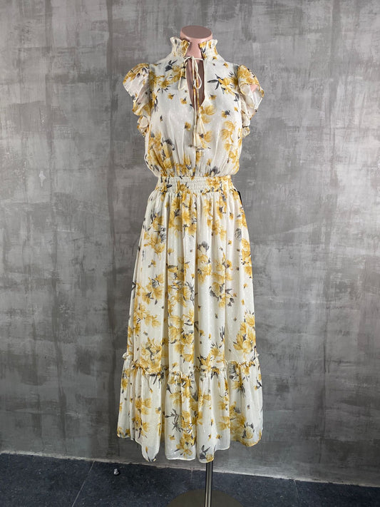 VESTIDO FLORES AMARILLO