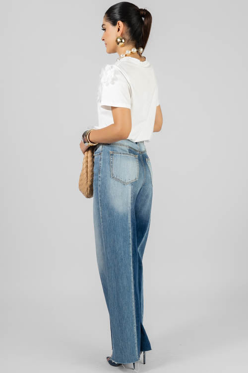 PANTALON DENIM BICOLOR