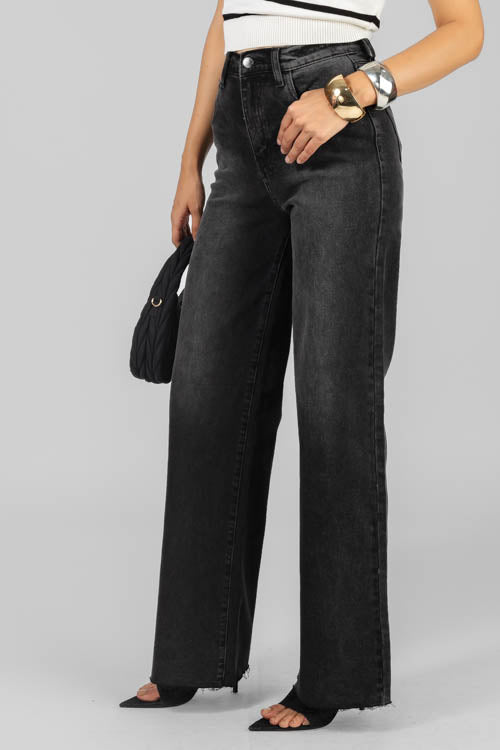 PANTALON DENIM NEGRO