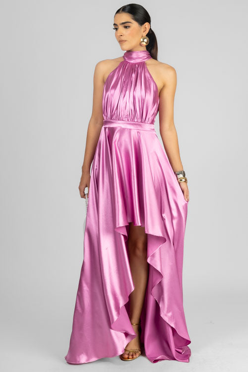 VESTIDO SATIN HALTER