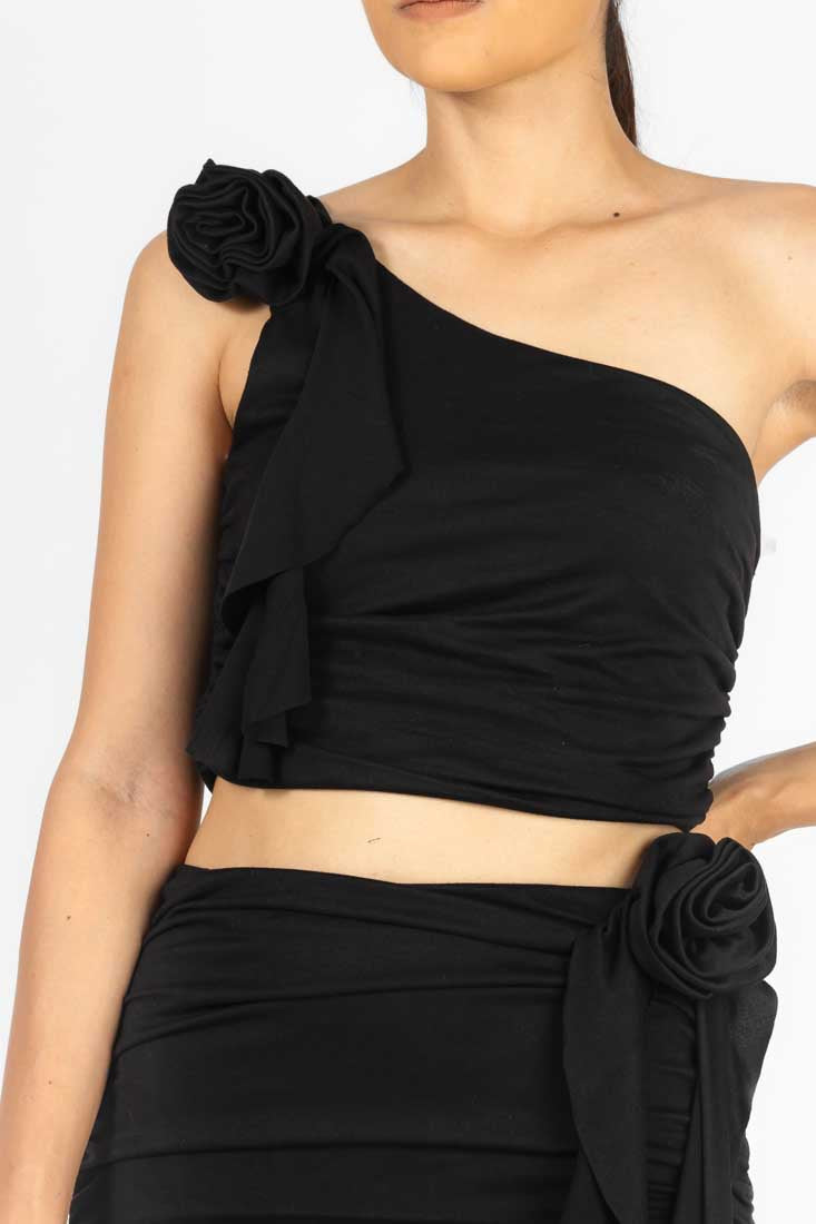 CONJUNTO NEGRO FLOR