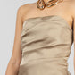 CONJUNTO SATIN TOP STRAPLESS