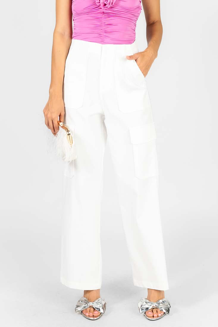 PANTALON CARGO BLANCO